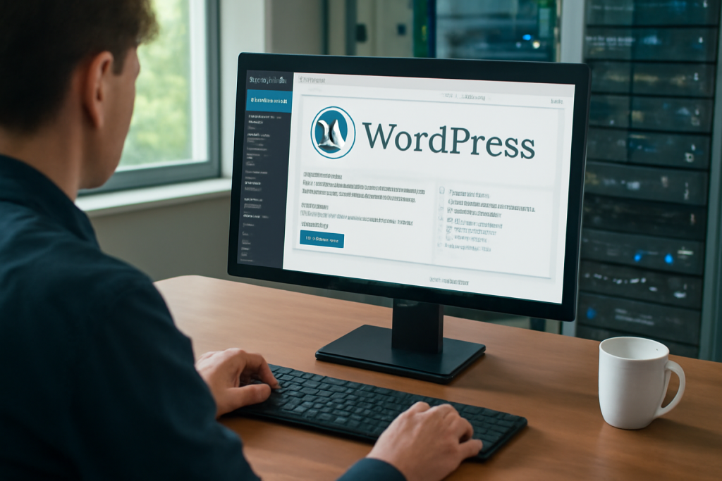 AI-illustratie bij: WordPress-hosting vergelijken: waar let je op?