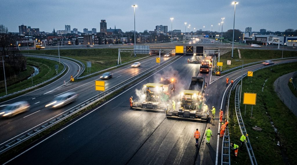 N3 bij aansluiting A16 in Dordrecht twee nachten afgesloten voor werkzaamheden