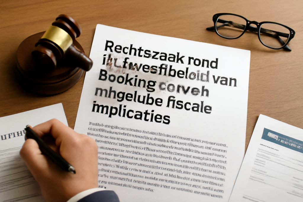 AI-illustratie bij: Rechtszaak rond thuiswerkbeleid van Booking.com en mogelijke fiscale implicaties