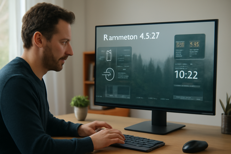 AI-illustratie bij: Nieuwe versie van Rainmeter biedt uitgebreide desktopinformatie en applets