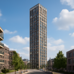 AI-illustratie bij: Lighthouse in Eindhoven: een voorbeeld van verfijnde gevelarchitectuur en wooncomfort