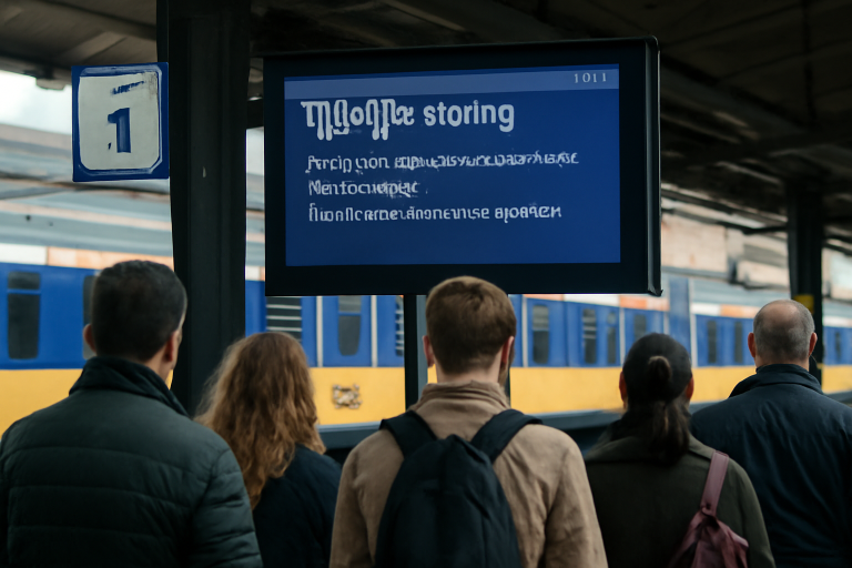 AI-illustratie bij: Tijdelijke storing bij NS beïnvloedt actuele reisinformatie op digitale borden