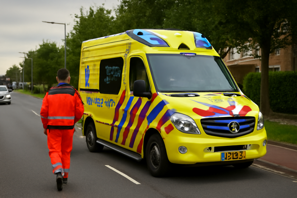 Hoge urgentie ambulance-inzet aan de Parallelweg in Monster
