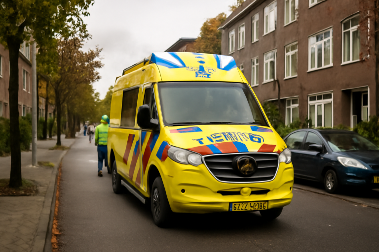AI-illustratie bij: Hoge urgentie ambulance-inzet aan Mgr Bekkerslaan in Rijswijk