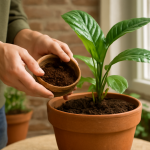 AI-illustratie bij: Effecten van koffiedik op planten: voorzichtigheid geboden bij gebruik in potgrond
