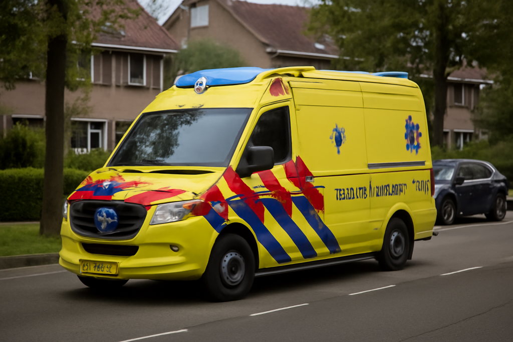 AI-illustratie bij: Hoge urgentie ambulance-inzet aan de Rodelaan in Voorburg
