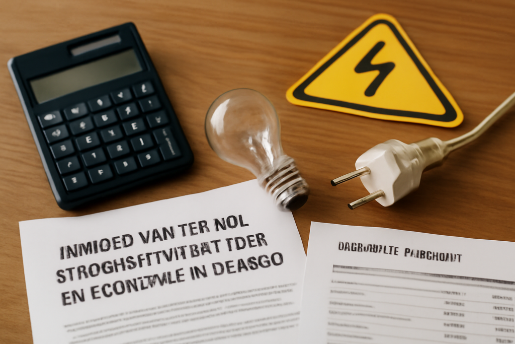 AI-illustratie bij: Invloed van een vol stroomnet op bedrijven en economie in de regio