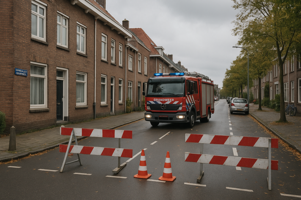 AI-gegenereerde illustratie: Brandweer met normale urgentie uitgerukt naar Burgemeester Roosstraat in Rotterdam