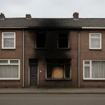 AI-gegenereerde illustratie: Woning in Gorinchem onbewoonbaar na brand